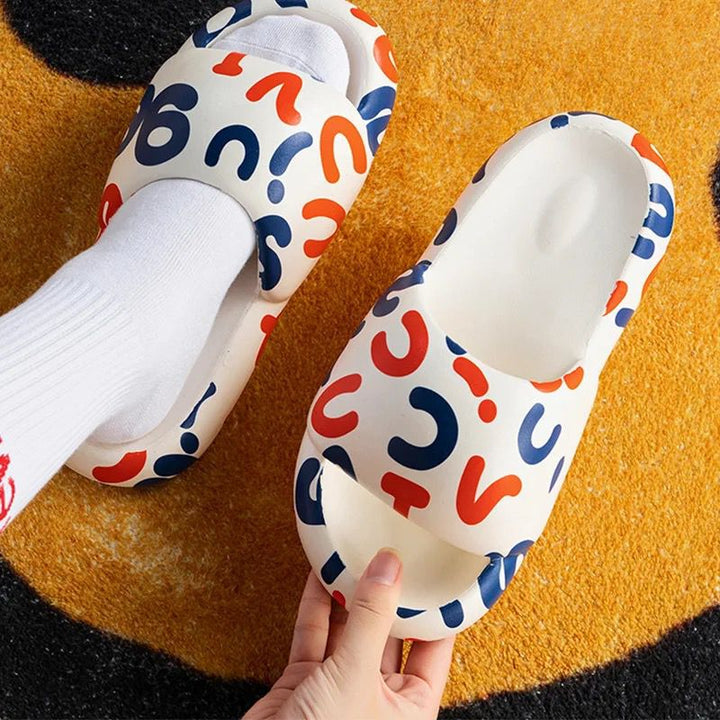 Colorful Graffiti Bread Slippers