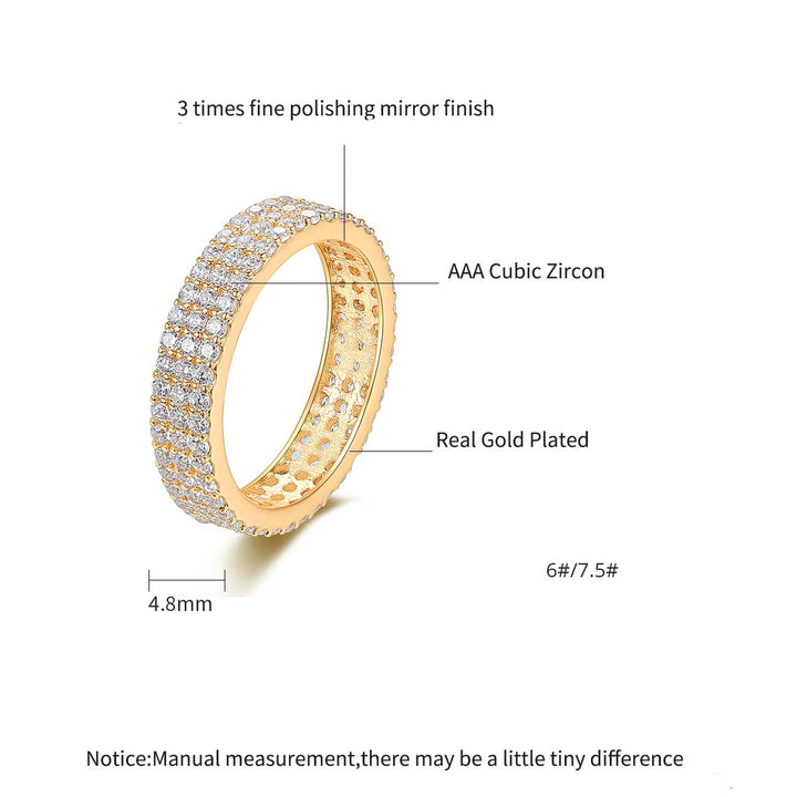 18K Gold Plated Cubic Zircon Tiny Stone Ring