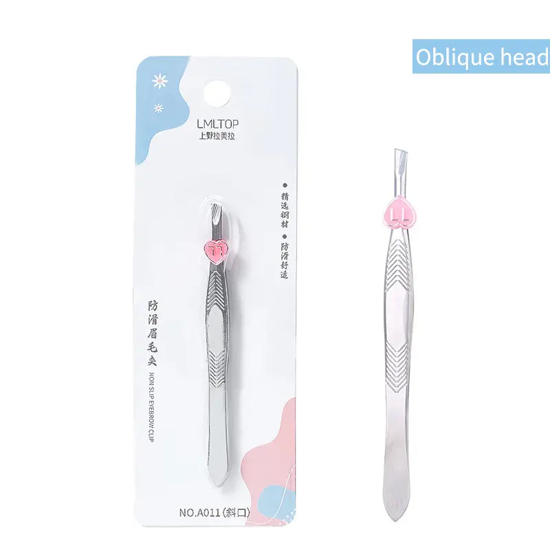 Stainless Steel Eyelash Extension Eyebrow Tweezers