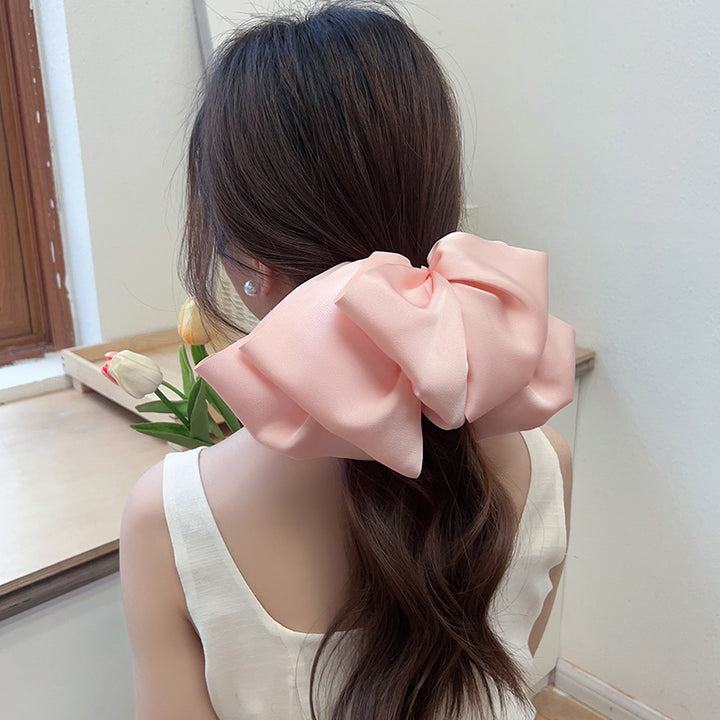 Oversized Three Layer Ribbon Fabric Bow Hair Clips