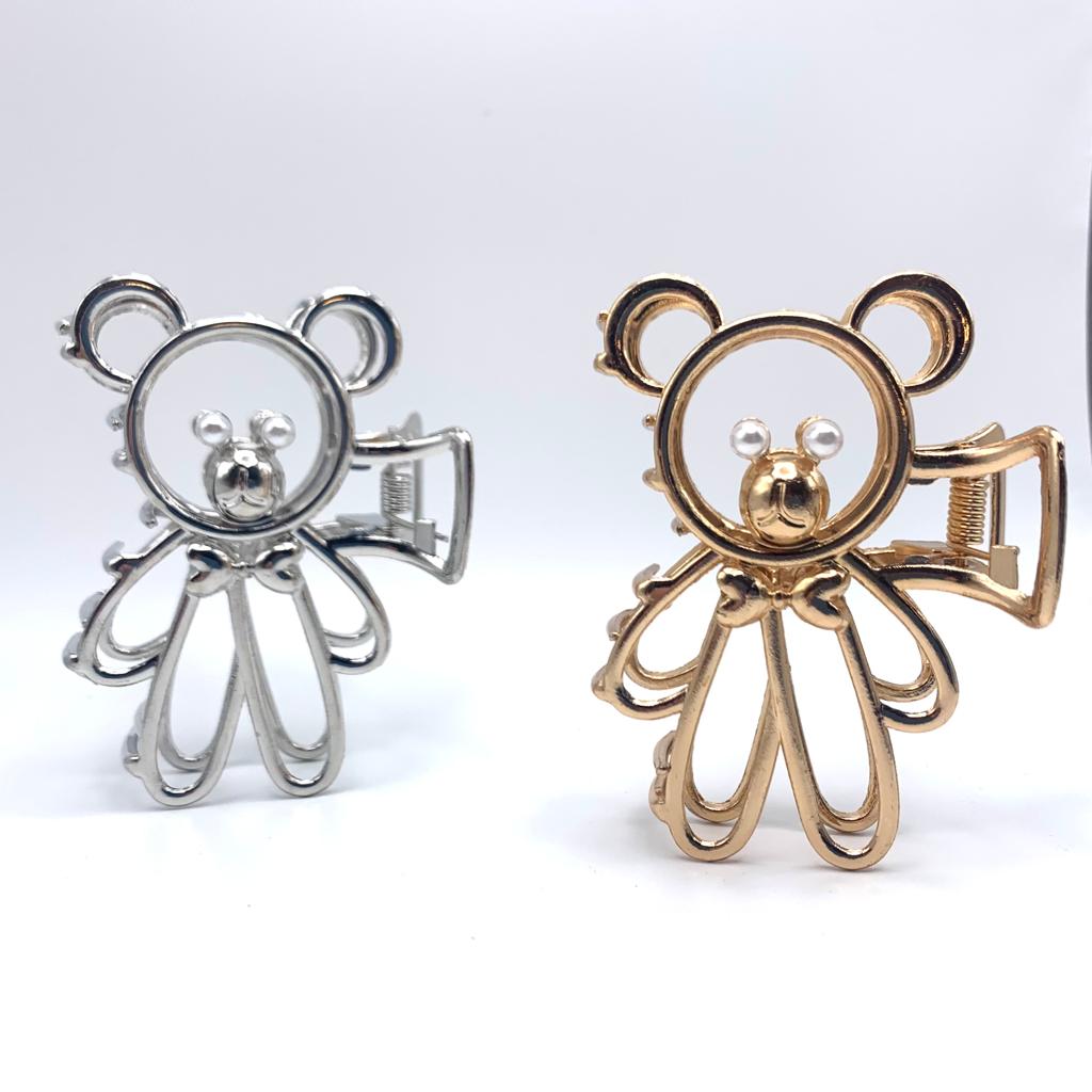 Metal Cute Bear Hair Claw