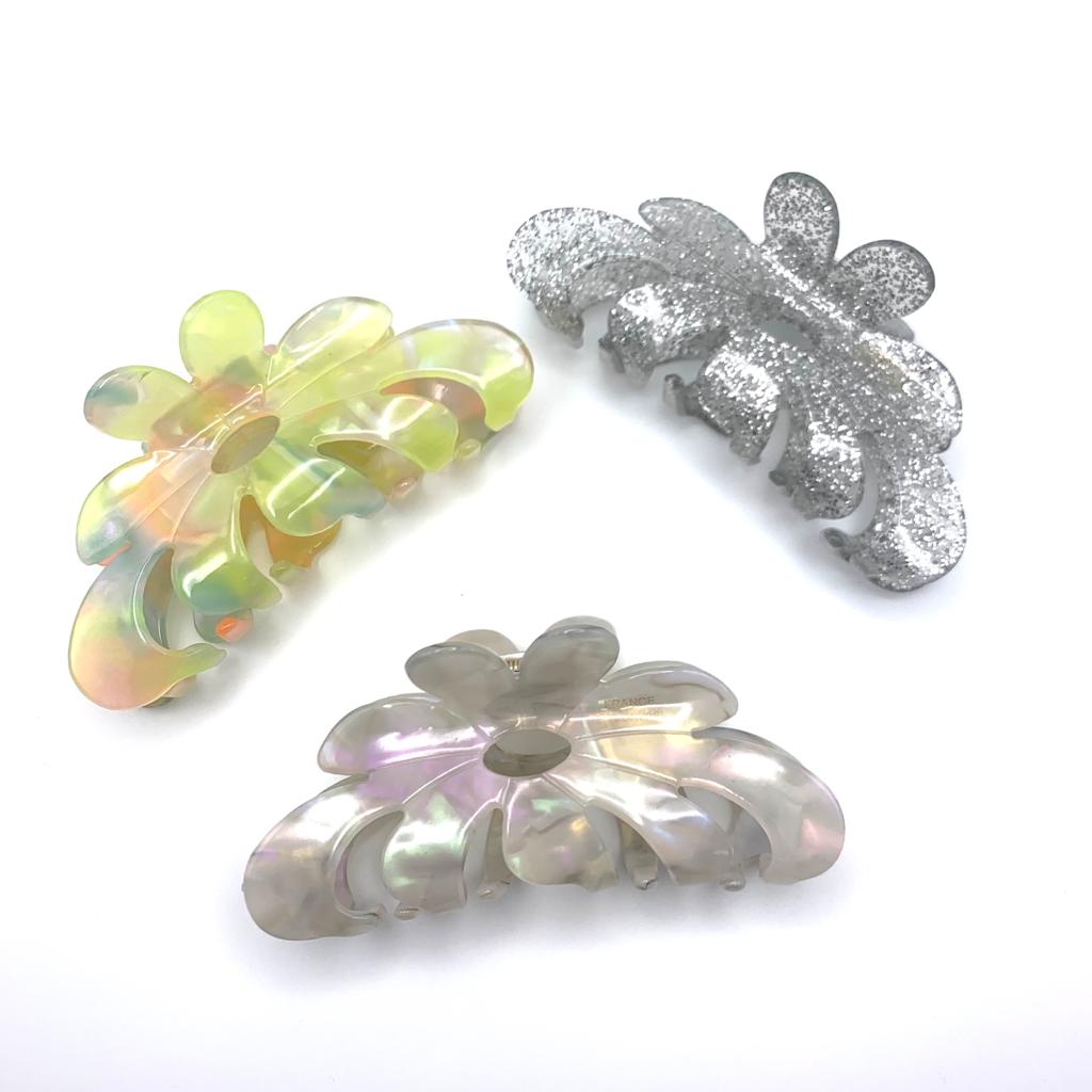 2023 Half Flower Shining Acetate Hair Claw Clips