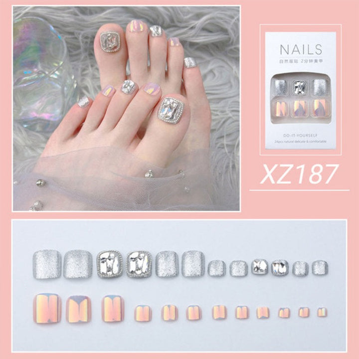 Mermaid Full Cover Artificial Acrylic False Toe Nails