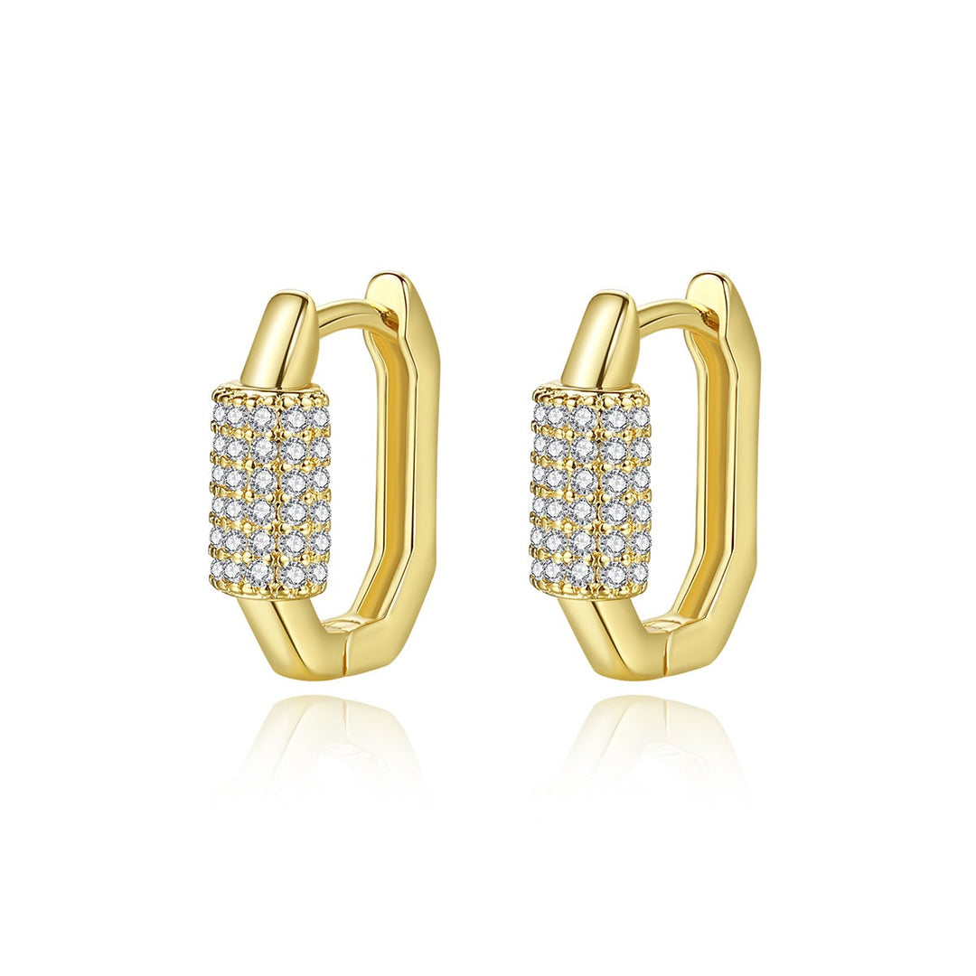 18K Gold Plated Cubic Zirconia Stud Earings