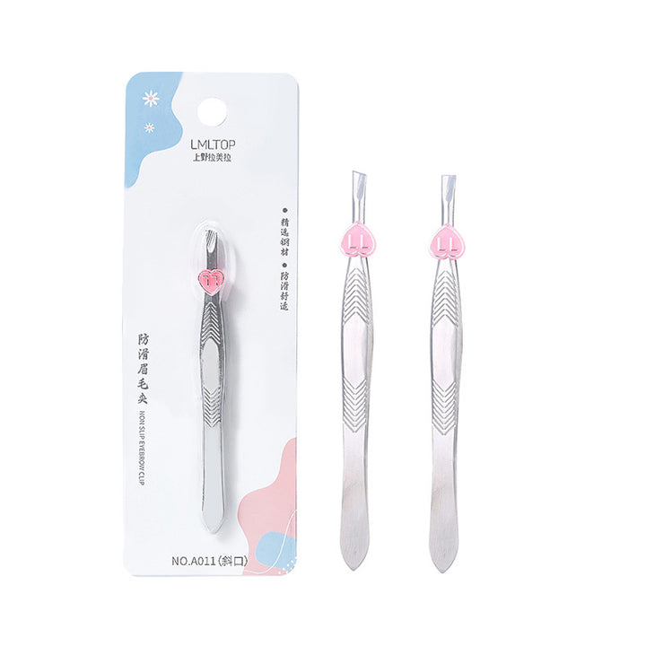 Stainless Steel Eyelash Extension Eyebrow Tweezers