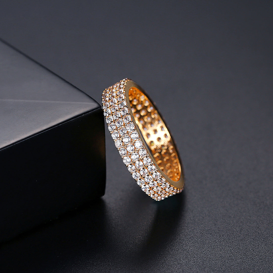 18K Gold Plated Cubic Zircon Tiny Stone Ring