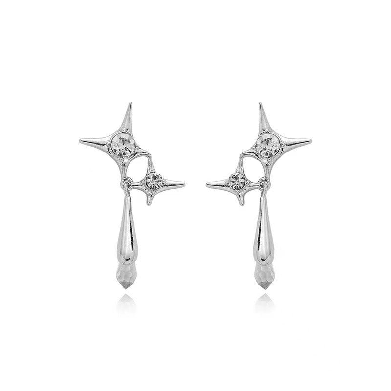 Star Shiny Zircon Stud Earrings