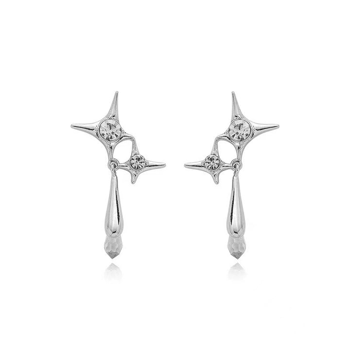 Star Shiny Zircon Stud Earrings