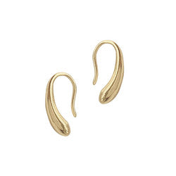 18k Gold Plated Minimalist Water Drop Shape Hook Earrings