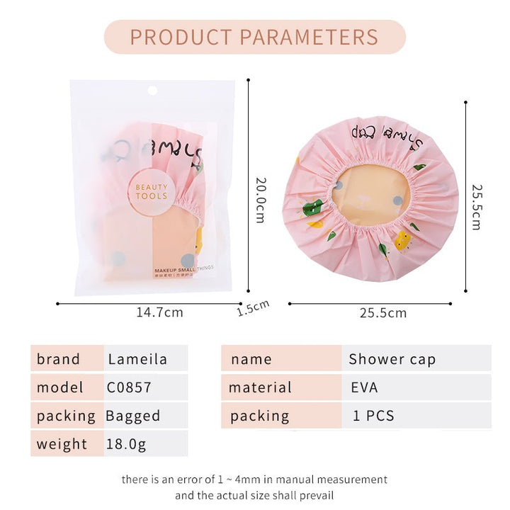 可爱防水沐浴浴帽
