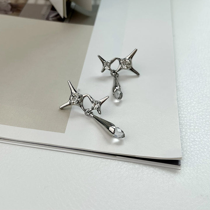 Star Shiny Zircon Stud Earrings