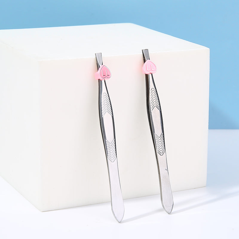 Stainless Steel Eyelash Extension Eyebrow Tweezers