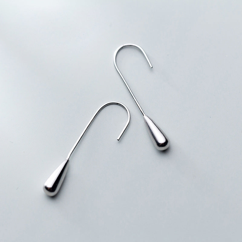 Boucles d'oreilles goutte d'eau simple en argent sterling 925