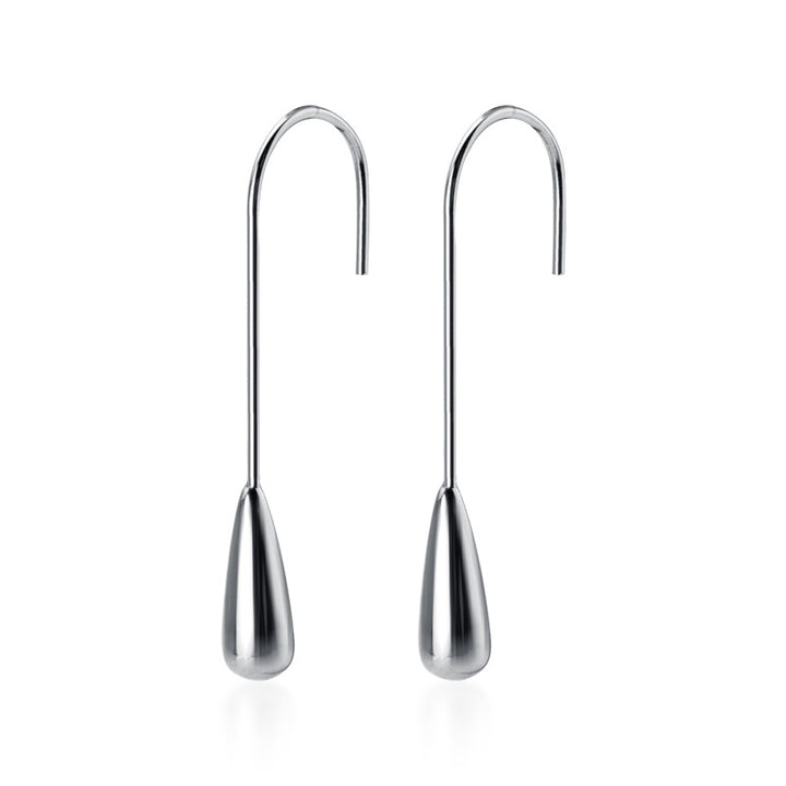 Boucles d'oreilles goutte d'eau simple en argent sterling 925