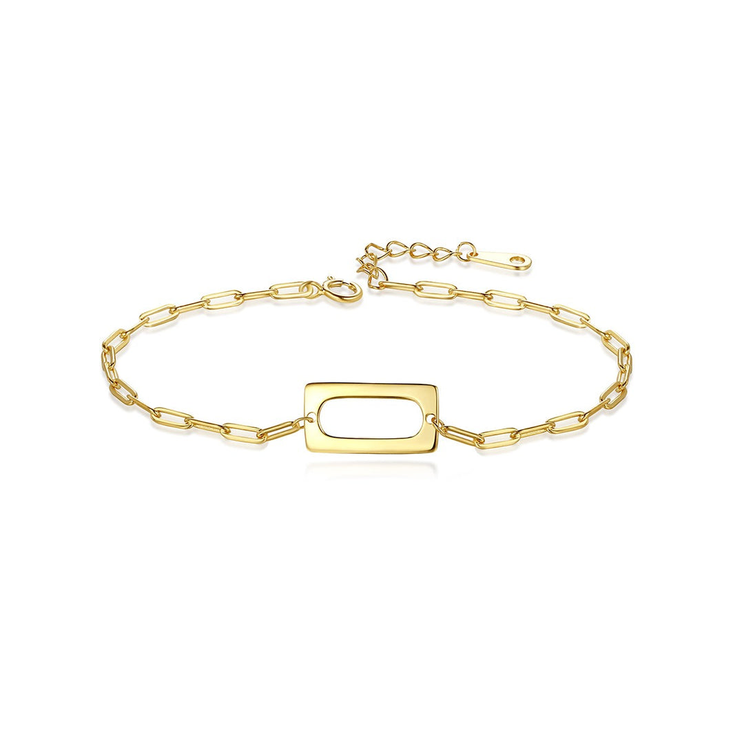 Korean Style Chain Link Gold Sterling Silver Bracelet