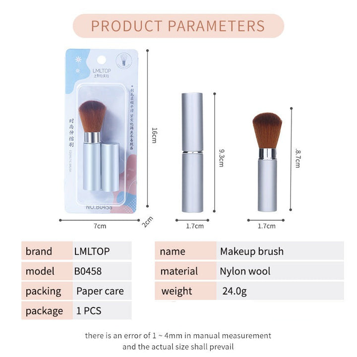 1Pcs Metal Handle Synthetic Hair Makeup Brush