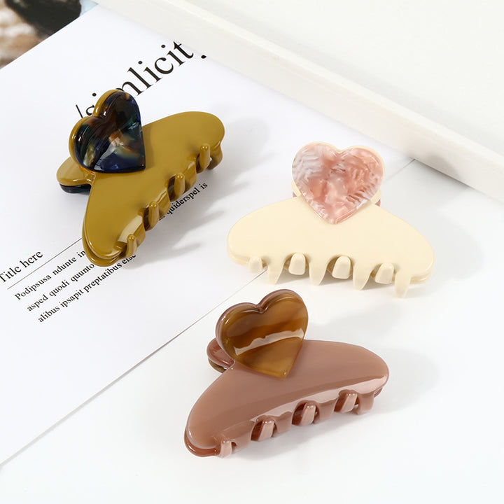 Acetate Heart Hair Claw