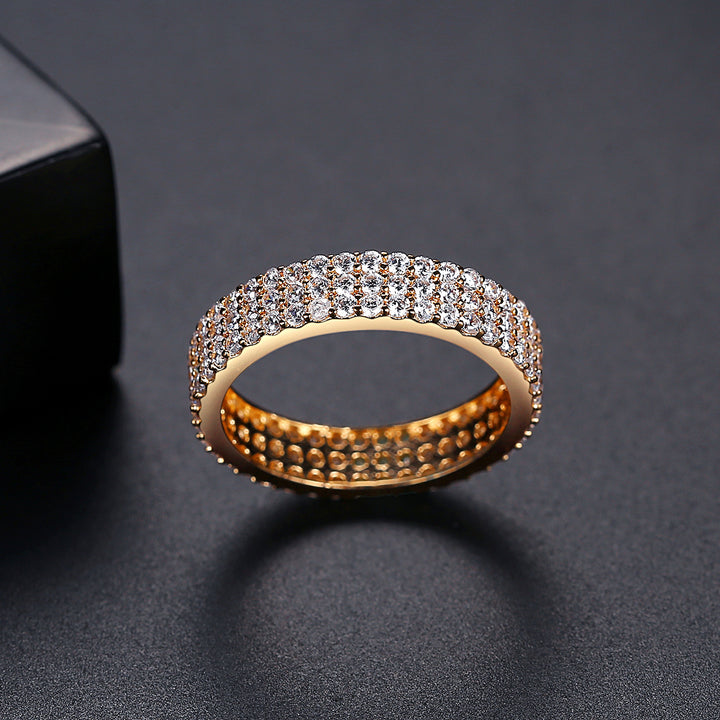 18K Gold Plated Cubic Zircon Tiny Stone Ring