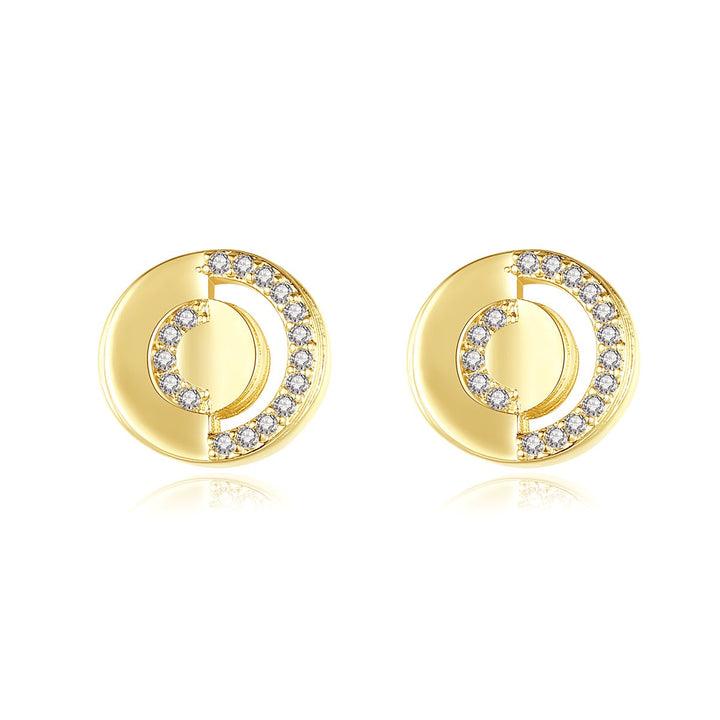 Boucles d'oreilles en or 18 carats avec zircon cubique