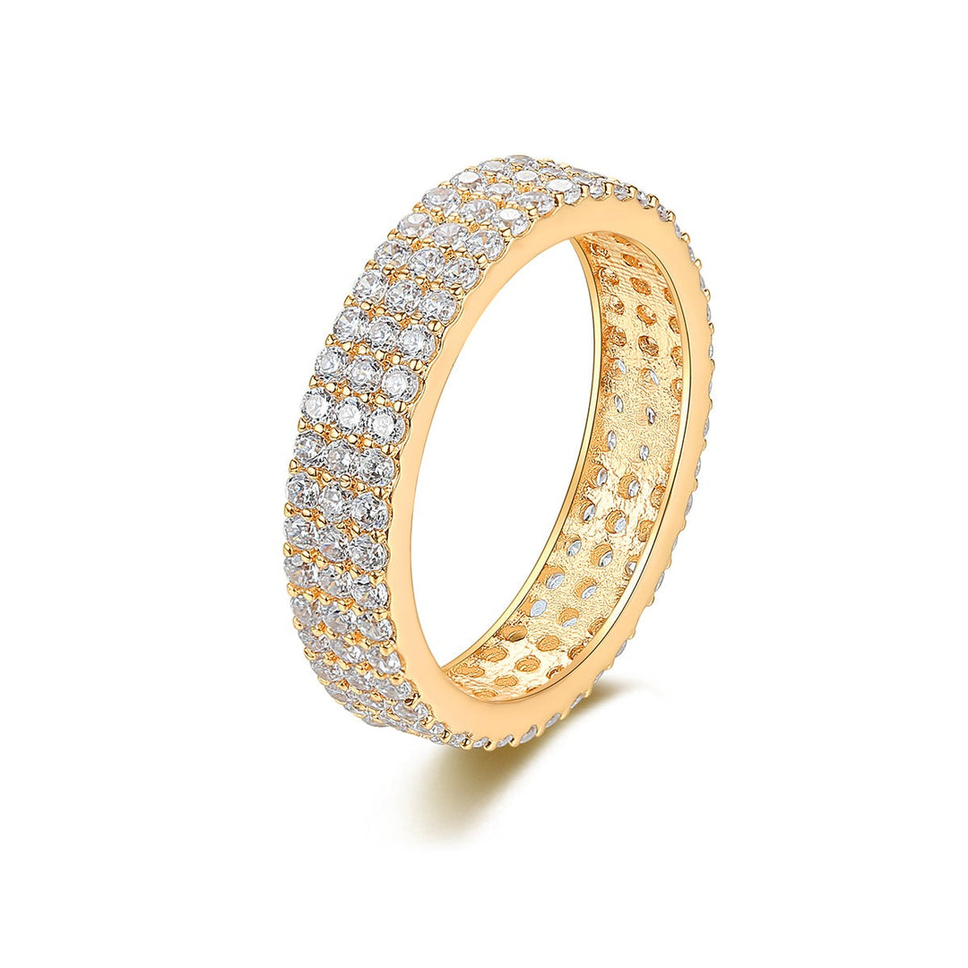 18K Gold Plated Cubic Zircon Tiny Stone Ring