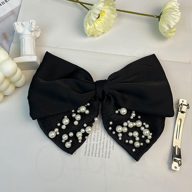 Princess Pearl Scrunchies Bowknot Hair Clip