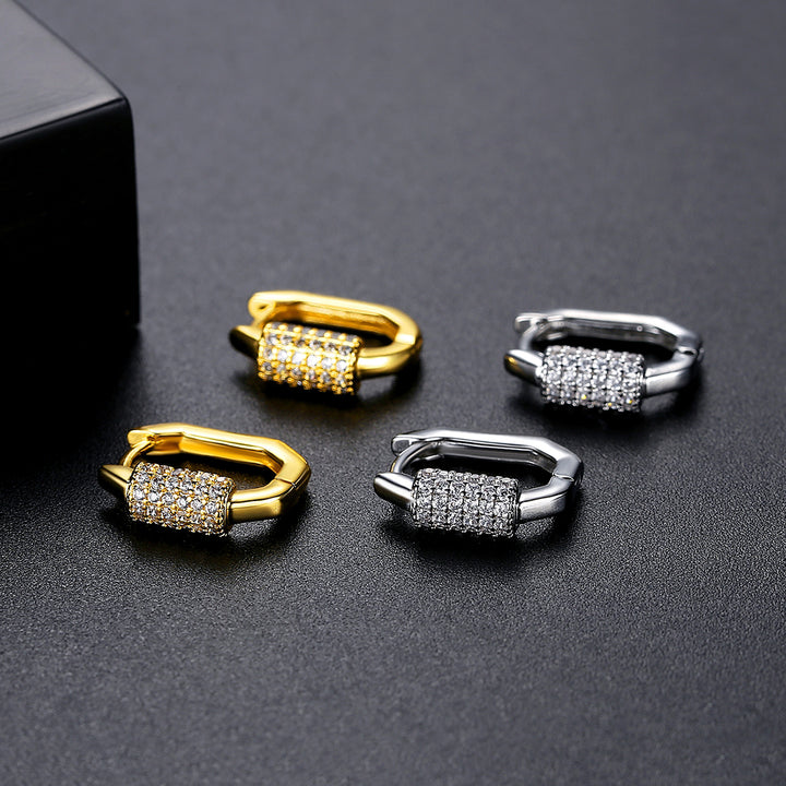 18K Gold Plated Cubic Zirconia Stud Earings