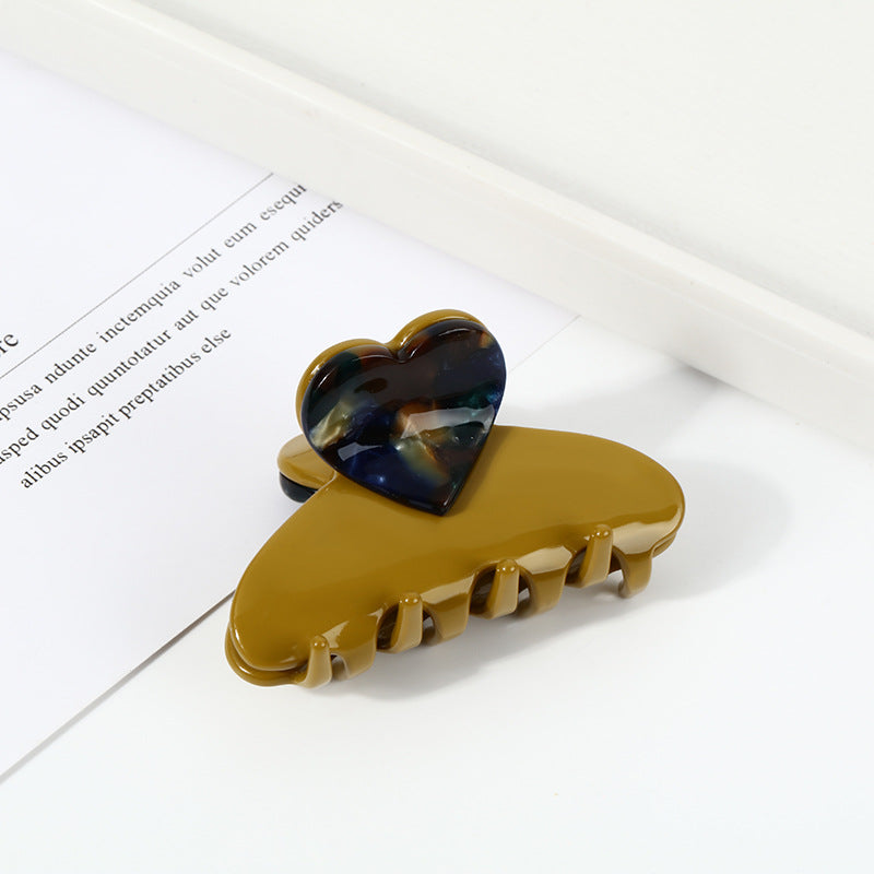 Acetate Heart Hair Claw